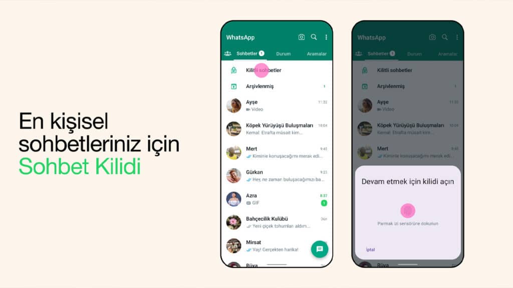 WhatsApp, Sohbet Kilidi Özelliğini Kullanıcılara Sundu 2 WhatsApp Sohbet Kilidi